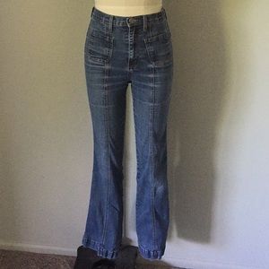 High waisted denim jeans